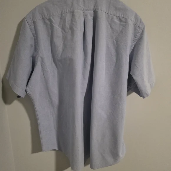 Ralph Lauren Classic Fit Button Down Shirt XXL Light Blue Short Sleeve - Picture 7 of 11